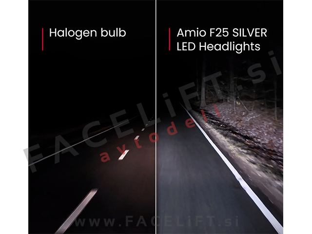LED kit H8 H9 H11 H16 Serie F25 SILVER FULL CANBUS 62W 12V 24V