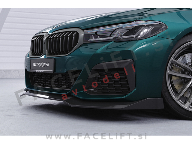 Podaljšek sprednjega odbijača karbon sijaj BMW 5 G30 G31 LCI M-Pack 20-23