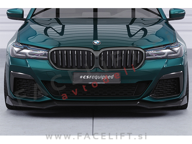 Podaljšek sprednjega odbijača karbon sijaj BMW 5 G30 G31 LCI M-Pack 20-23