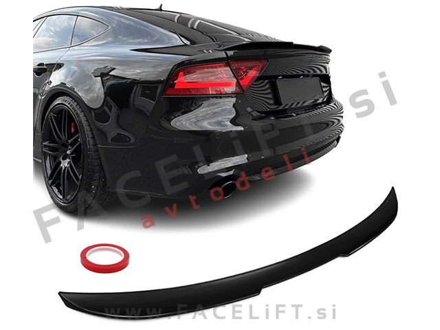 Spojler za prtljažnik črni sijaj Audi A7 C7 10-18