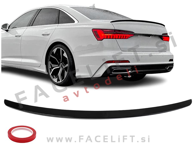 Spojler za prtljažnik črni sijaj Audi A6 C8 Limuzina 18-25
