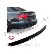 Spojler za prtljažnik črni sijaj Audi A6 Limuzina 4G C7 10-18