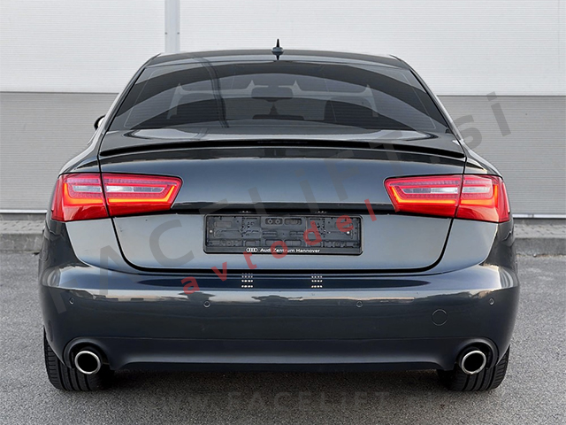 Spojler za prtljažnik črni sijaj Audi A6 Limuzina 4G C7 10-18