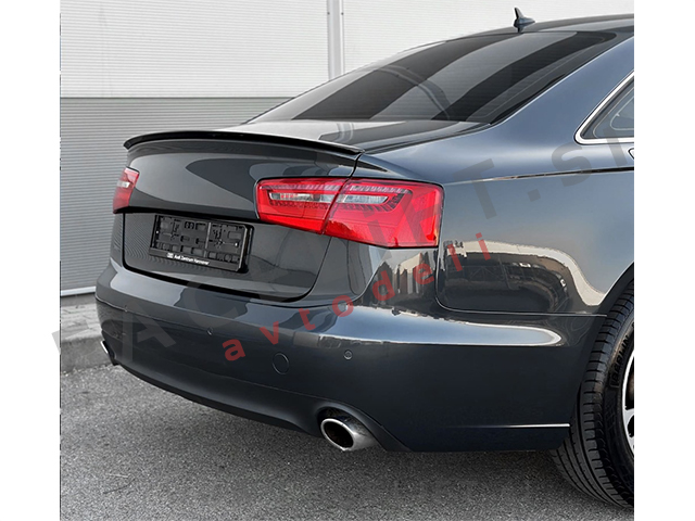 Spojler za prtljažnik črni sijaj Audi A6 Limuzina 4G C7 10-18