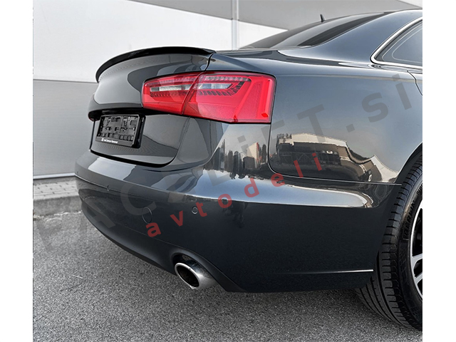 Spojler za prtljažnik črni sijaj Audi A6 Limuzina 4G C7 10-18