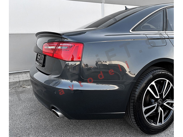 Spojler za prtljažnik črni sijaj Audi A6 Limuzina 4G C7 10-18