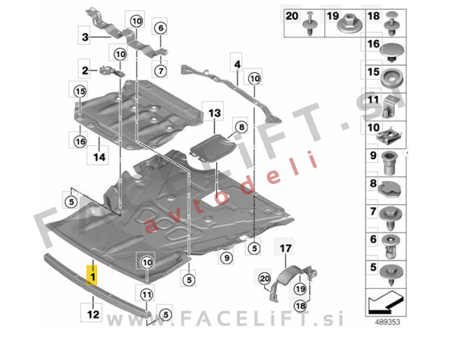Zaščita motorja BMW 2 F22 F23 14-21