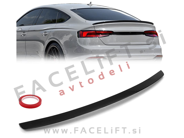 Spojler za prtljažnik črni sijaj Audi A5 Coupe Sportback B9 F5 16-24