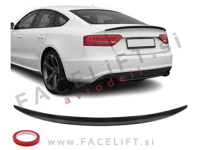 Spojler za prtljažnik črni sijaj Audi A5 Sportback B8 8T 07-16