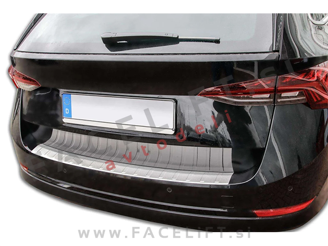 Zaščita zadnjega odbijača srebrna mat Škoda Octavia Karavan 20-24