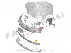 Mreža sprednjega odbijača leva Audi A4 B5 8D 99-01