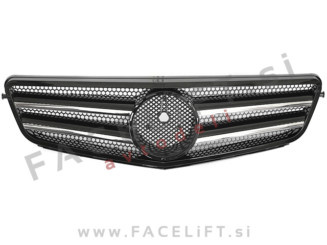 Maska črna sijaj kromirana Mercedes C S204 W204 07-14