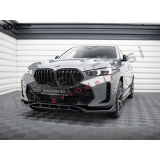 Podaljšek sprednjega odbijača V.2 črni sijaj BMW X6 G06 M-Pack 23-