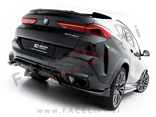 Podaljšek zadnjega odbijača črni sijaj V.2 BMW X6 G06 M-Pack 23-