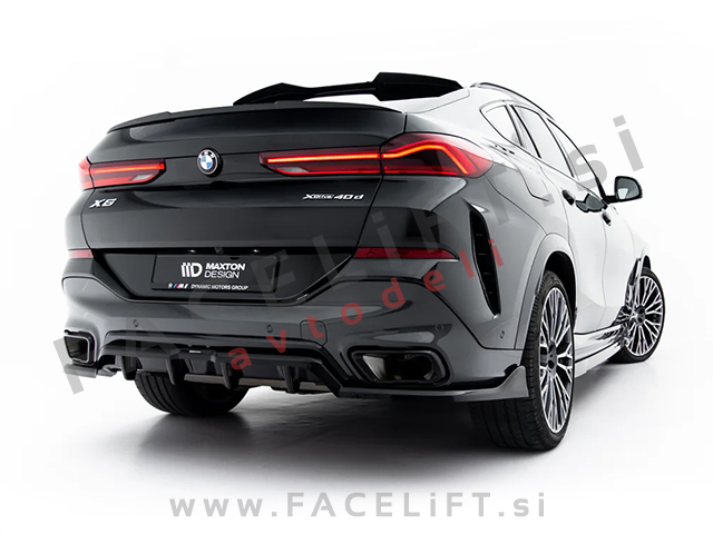 Podaljšek zadnjega odbijača črni sijaj V.2 BMW X6 G06 M-Pack 23-