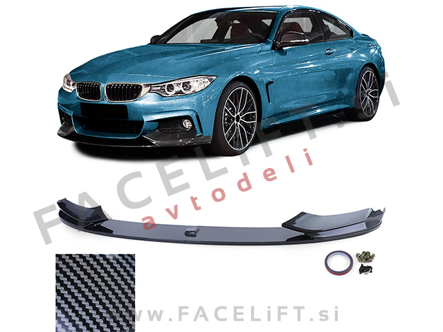 Podaljšek sprednjega odbijača karbon sijaj M-Performance izgled BMW 4 F32 F33 13-20