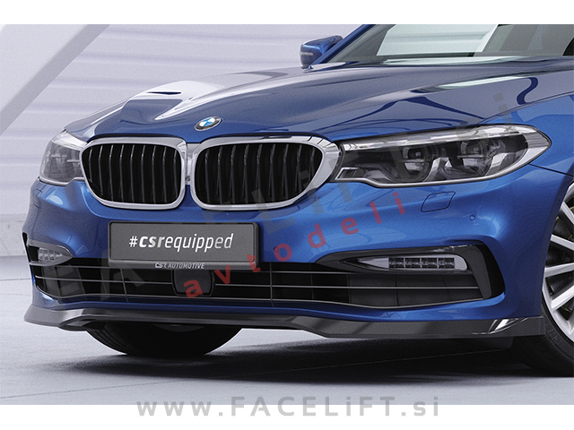 Podaljšek sprednjega odbijača črni mat strukturni BMW 5 G30 G31 17-20
