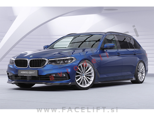 Podaljšek sprednjega odbijača črni mat strukturni BMW 5 G30 G31 17-20