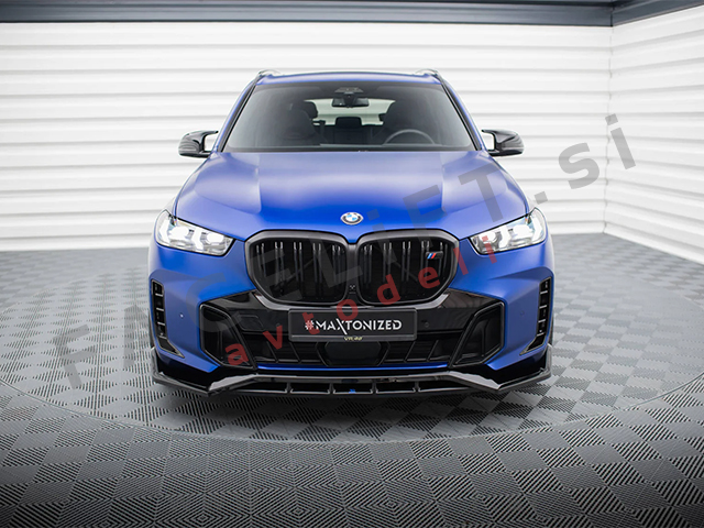 Podaljšek sprednjega odbijača V.2 črni sijaj BMW X5 G05 LCI M-Pack 23-