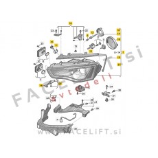 Žaromet bi-xenon desni Audi A4 B8 8K 11-15