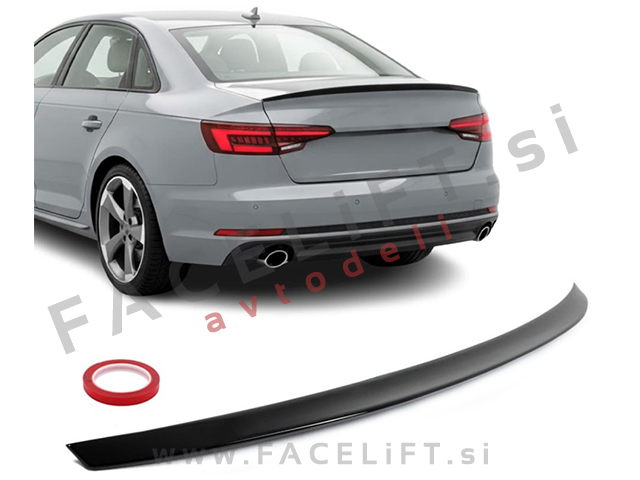 Spojler za prtljažnik črni sijaj Audi A4 Limuzina B9 15-24