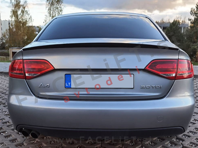 Spojler za prtljažnik črni sijaj Audi A4 Limuzina B8 07-15