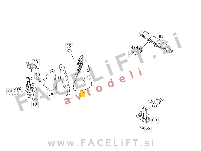 Zadnja luč desna Mercedes E Limuzina W211 06-09