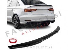Spojler za prtljažnik črni sijaj Audi A3 Limuzina 8V 12-20