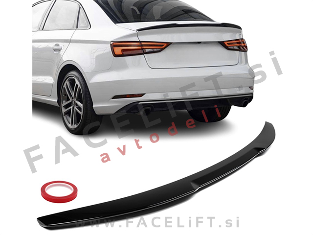Spojler za prtljažnik črni sijaj Audi A3 Limuzina 8V 12-20