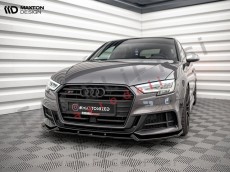 Podaljšek sprednjega odbijača V.1 črni sijaj Audi A3 S3 S line 8V 16-20
