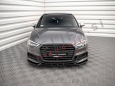 Podaljšek sprednjega odbijača V.1 črni sijaj Audi A3 S3 S line 8V 16-20