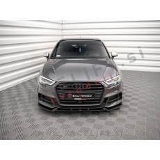 Podaljšek sprednjega odbijača V.1 črni sijaj Audi A3 S3 S line 8V 16-20