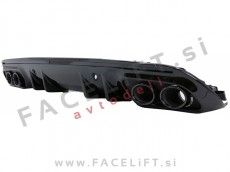 Difuzor z nastavki za izpuh črni Mercedes C S205 W205 AMG Line 14-21