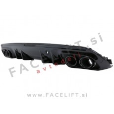 Difuzor z nastavki za izpuh črni Mercedes C S205 W205 AMG Line 14-21