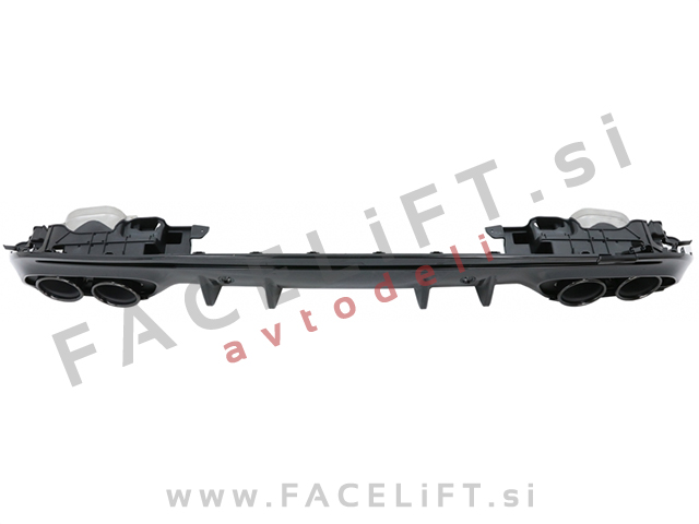 Difuzor z nastavki za izpuh črni Mercedes C S205 W205 AMG Line 14-21 Difuzor z nastavki za izpuh črni Mercedes C S205 W205 AMG Line 14-21