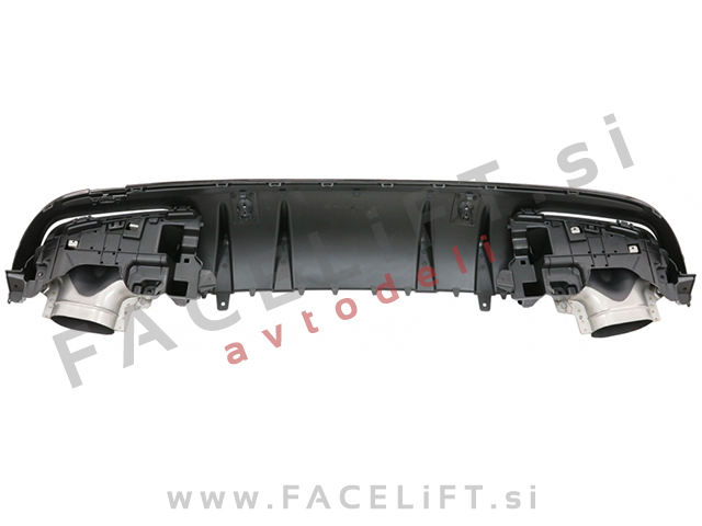 Difuzor z nastavki za izpuh črni Mercedes C S205 W205 AMG Line 14-21 Difuzor z nastavki za izpuh črni Mercedes C S205 W205 AMG Line 14-21