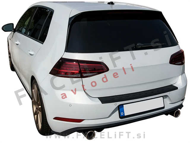 Zaščita zadnjega odbijača črna mat VW Golf 7 Hatchback 12-20