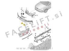 Mreža sprednjega odbijača Highline VW Passat B7 10-14