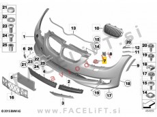 Pokrov sistema za pranje žarometov SRA levi BMW 3 E92 E93 LCI 10-13