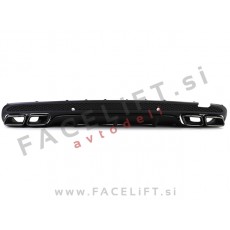 Difuzor z nastavki za izpuh črni Mercedes C S205 W205 AMG Line 14-18