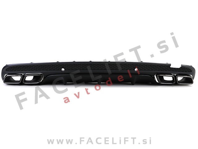 Difuzor z nastavki za izpuh črni Mercedes C S205 W205 AMG Line 14-18