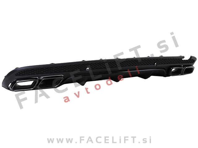 Difuzor z nastavki za izpuh črni Mercedes C S205 W205 AMG Line 14-18