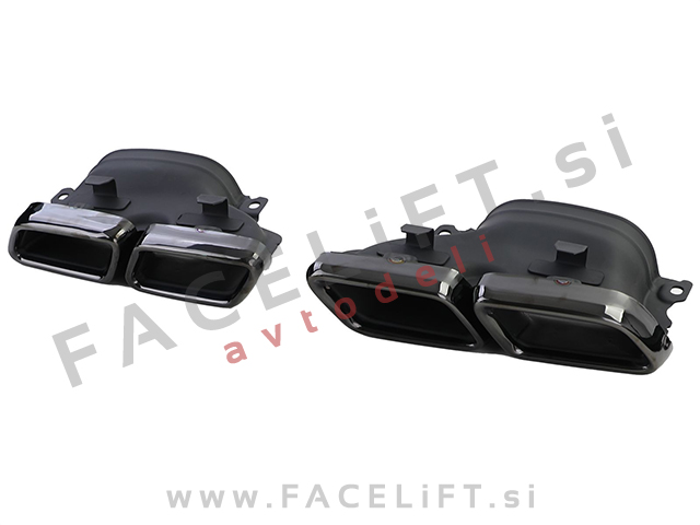 Difuzor z nastavki za izpuh črni Mercedes C S205 W205 AMG Line 14-18