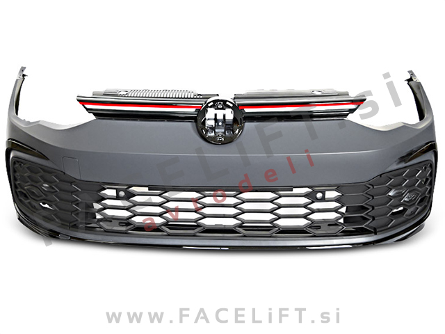 Sprednji odbijač GTI izgled z LED masko VW Golf 8 19-24