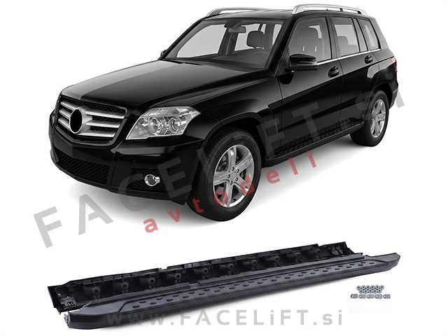 Bočne stopnice črne Mercedes GLK X204 08-15 Bočne stopnice črne Mercedes GLK X204 08-15