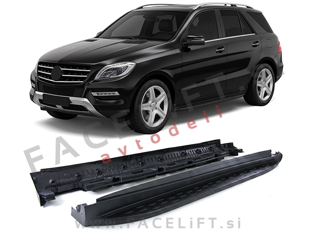 Bočne stopnice črne Mercedes ML W166 11-15