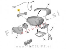 Smernik bočnega ogledala desni Peugeot 508 10-18