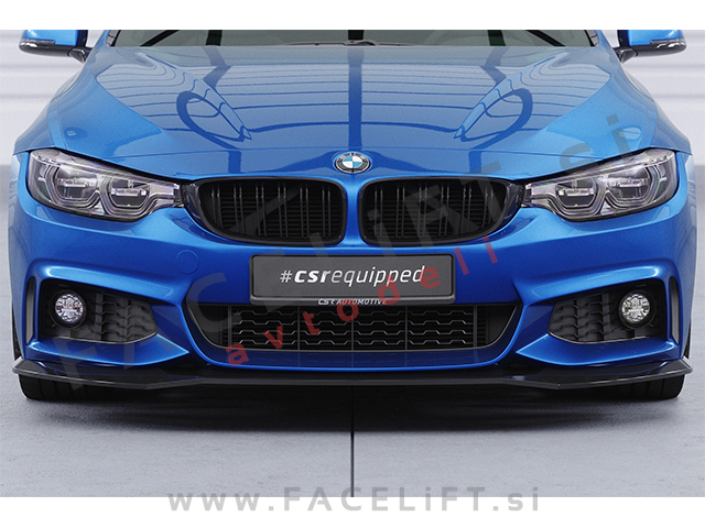 Podaljšek sprednjega odbijača črni sijaj BMW 4 F32 F33 F36 M-Pack 13-20