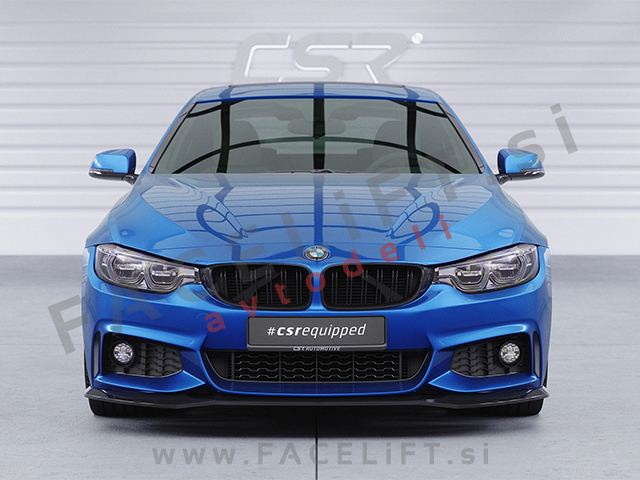 Podaljšek sprednjega odbijača črni sijaj BMW 4 F32 F33 F36 M-Pack 13-20