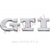 VW GTI emblem (3D nalepka) kromiran